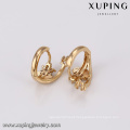 94213 xuping new designs with flower shape imitation diamond hoop earring